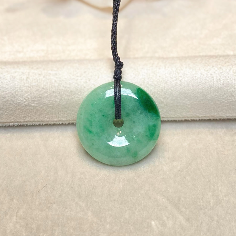 Gransky Jewellery Apple Green Type-A Jadeite Round Disc Pendant - 24.2mm