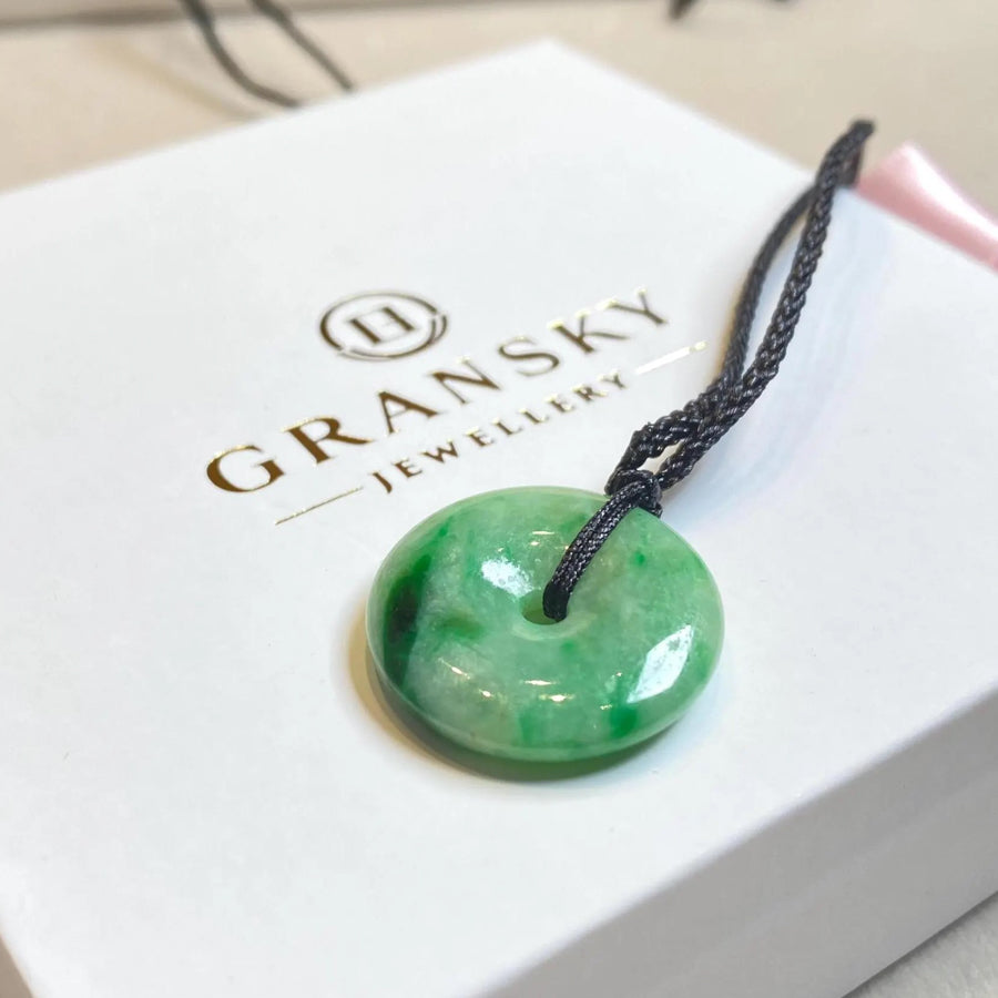 Gransky Jewellery Apple Green Type-A Jadeite Round Disc Pendant - 21.5mm