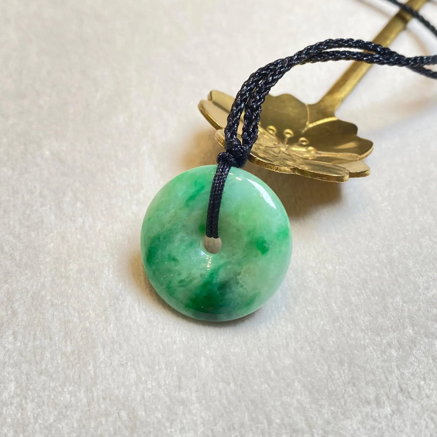 Gransky Jewellery Apple Green Type-A Jadeite Round Disc Pendant - 21.5mm