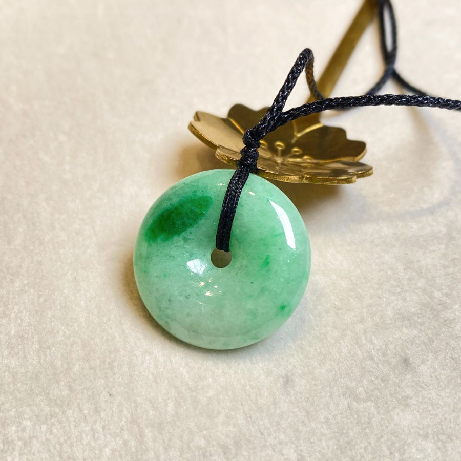 Gransky Jewellery Apple Green Type-A Jadeite Round Disc Pendant - 24.2mm