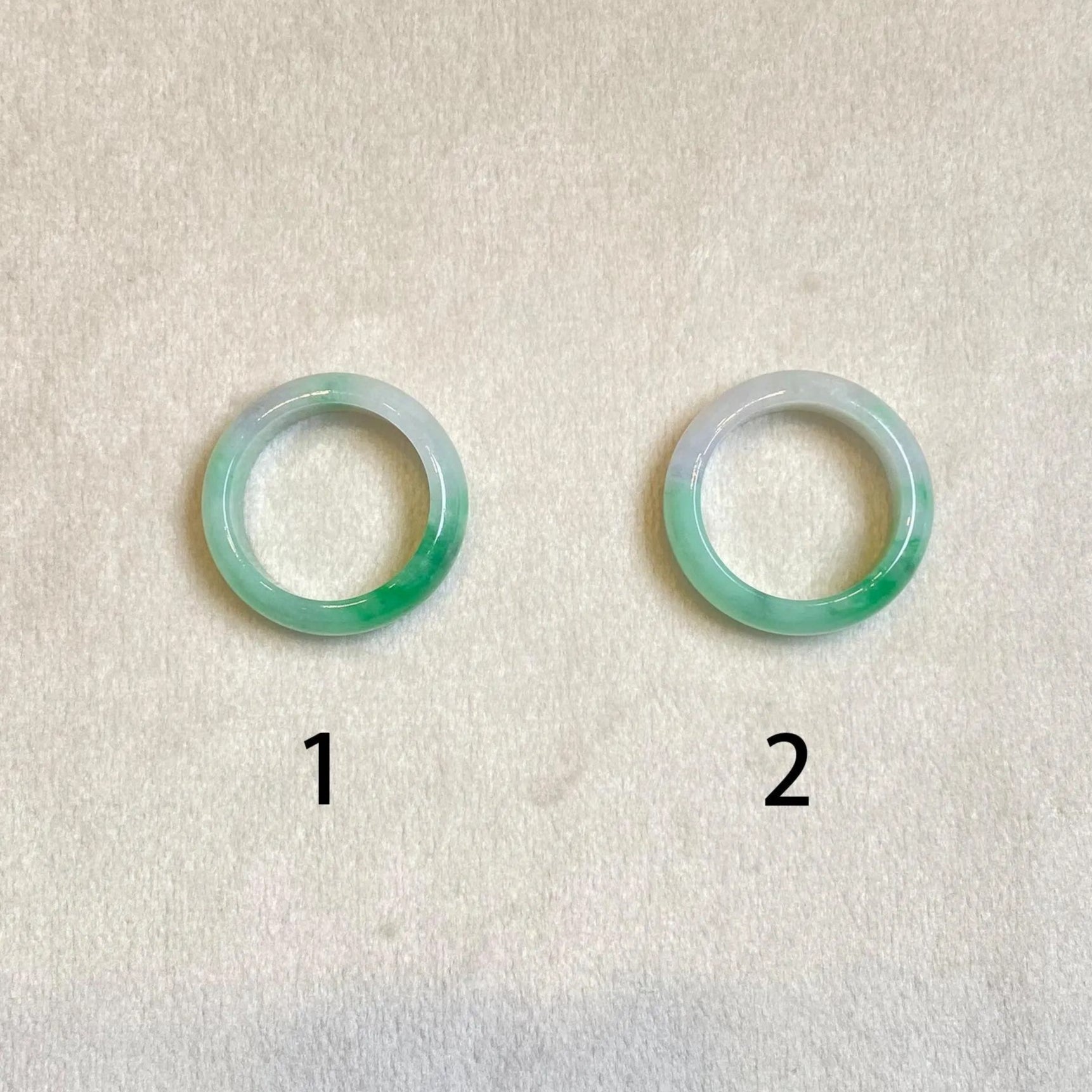 Gransky Untreated Smooth Green Band Jade Ring