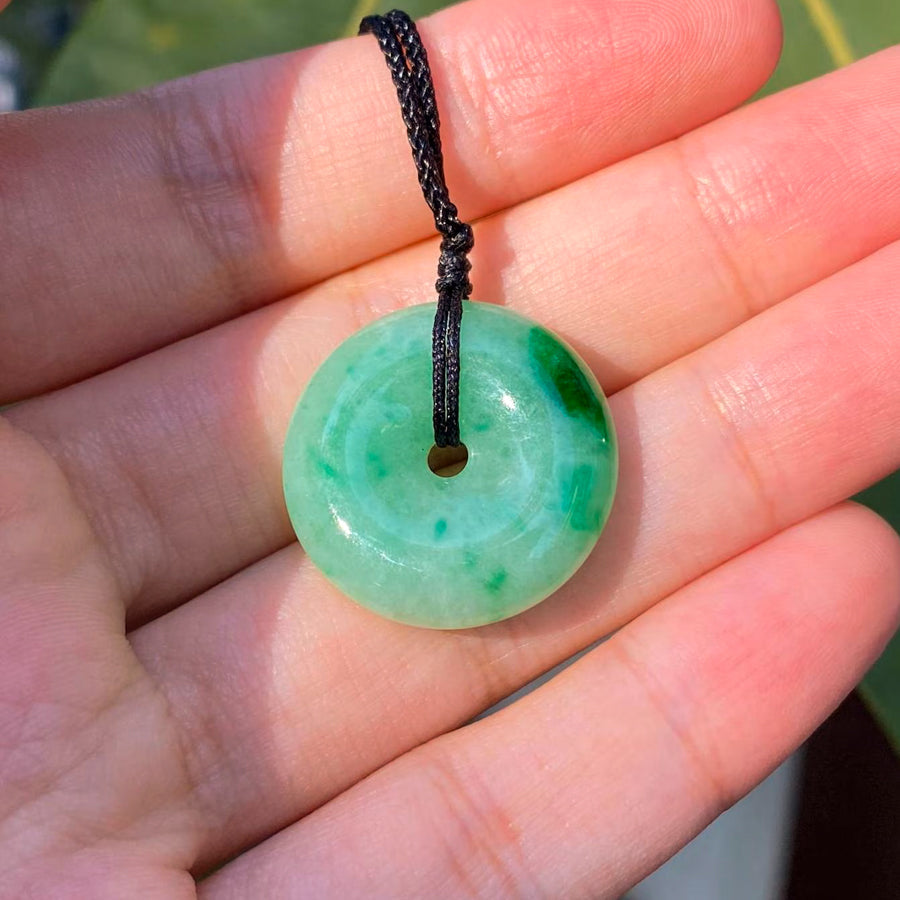 Gransky Jewellery Apple Green Type-A Jadeite Round Disc Pendant - 24.2mm