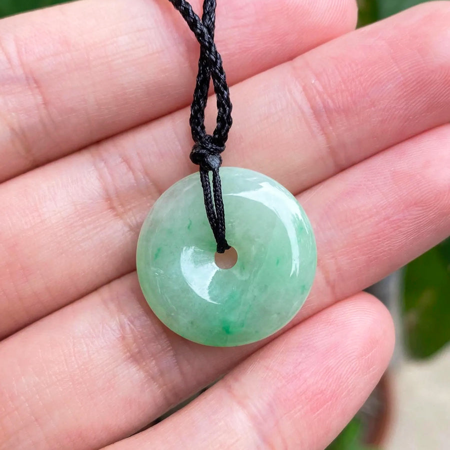 Gransky Jewellery Apple Green Type-A Jadeite Round Disc Pendant - 21.6mm