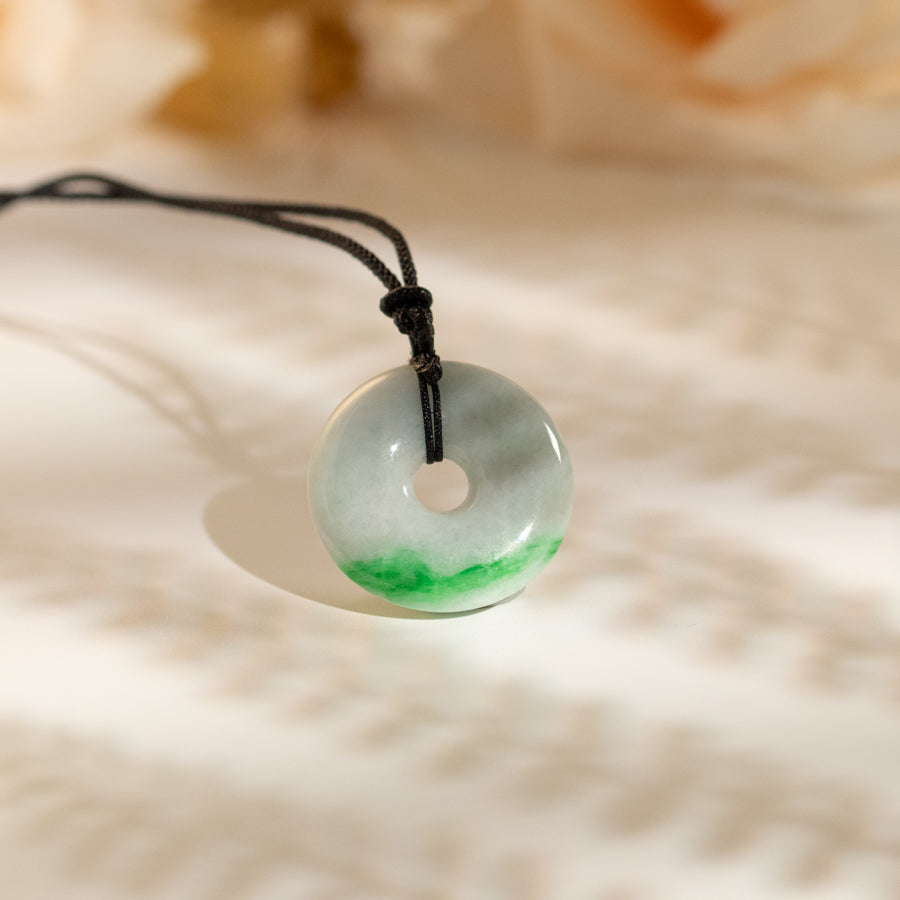 Genuine Jadeite Jewelry Green Jade Pendant Necklace Type-A Burmese