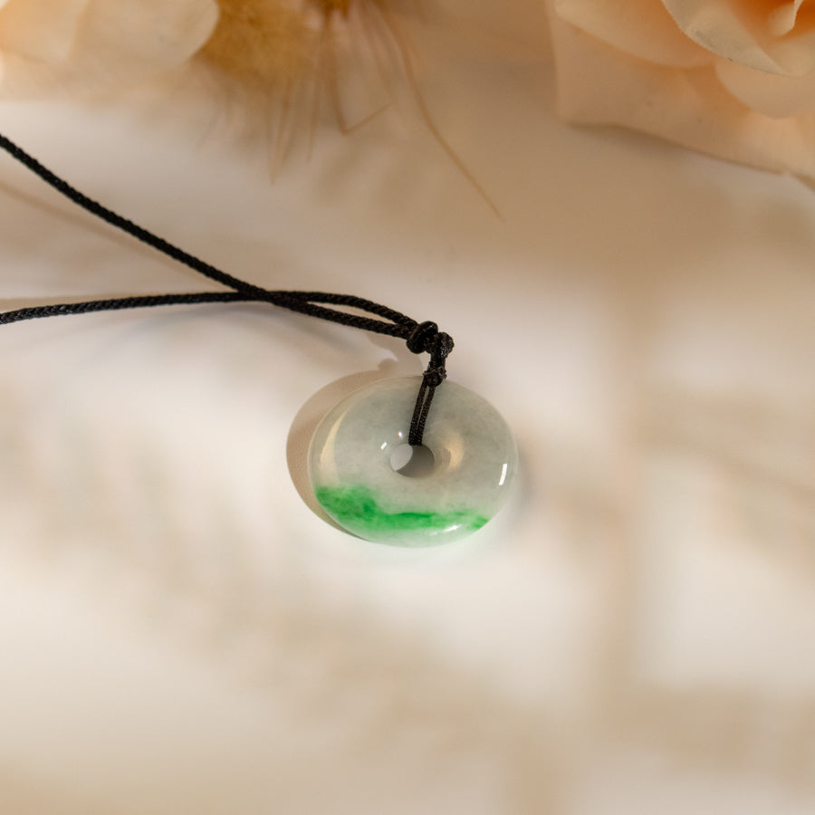 Genuine Jadeite Jewelry Green Jade Pendant Necklace Type-A Burmese