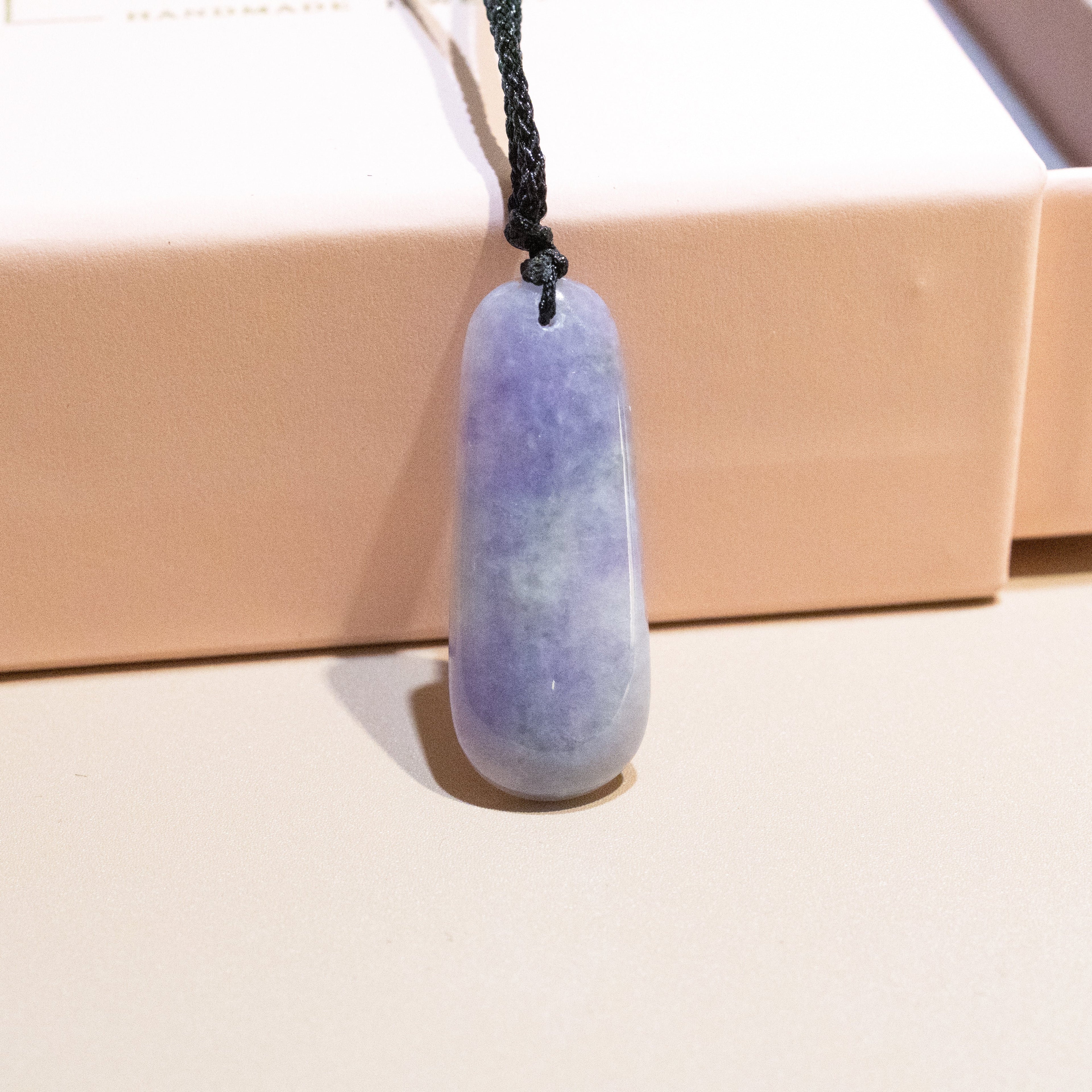 Gradient Purple Handcrafted Jadeite Melon Pendant