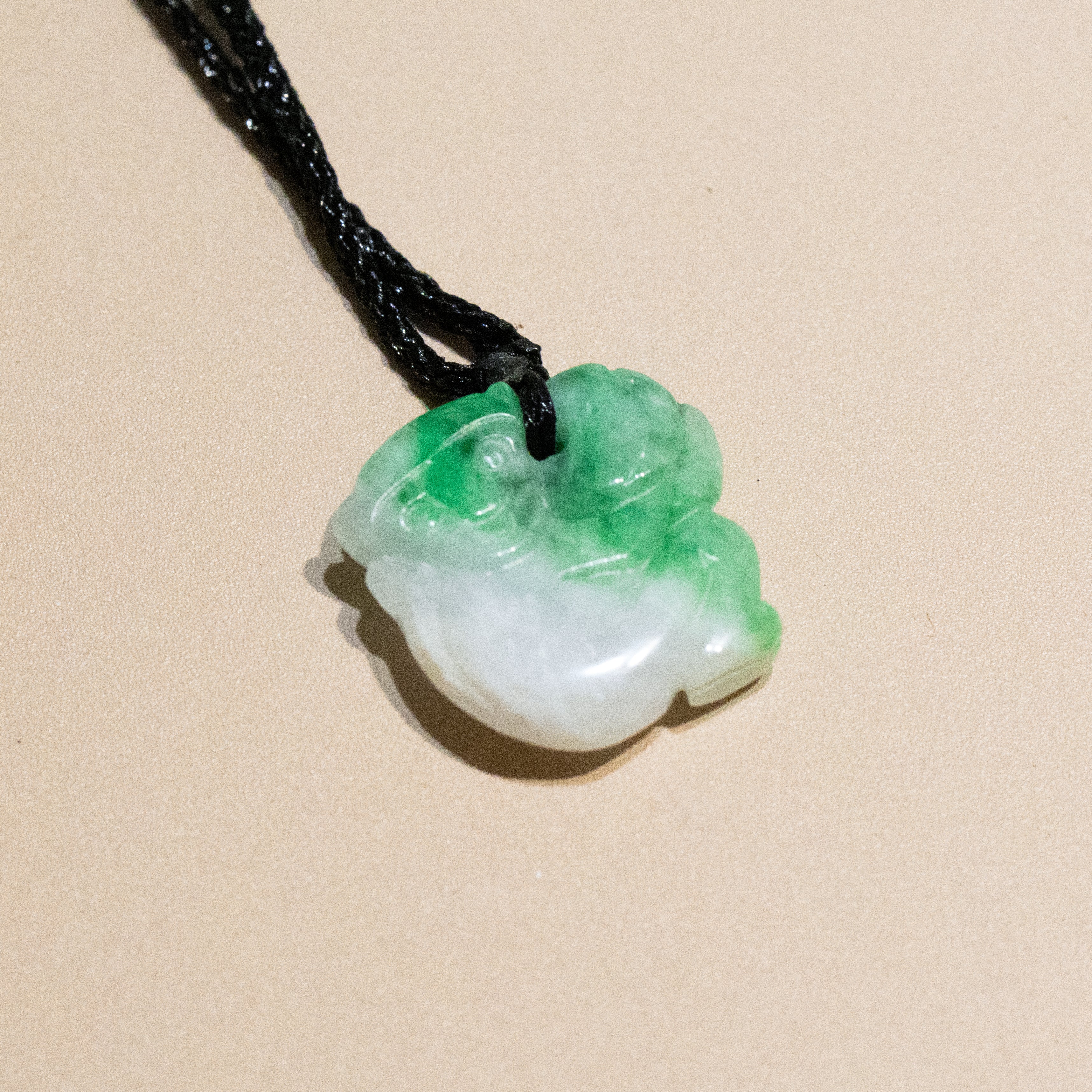 Gransky Jewellery Beautiful Green Jade Monkey Pendant Necklace