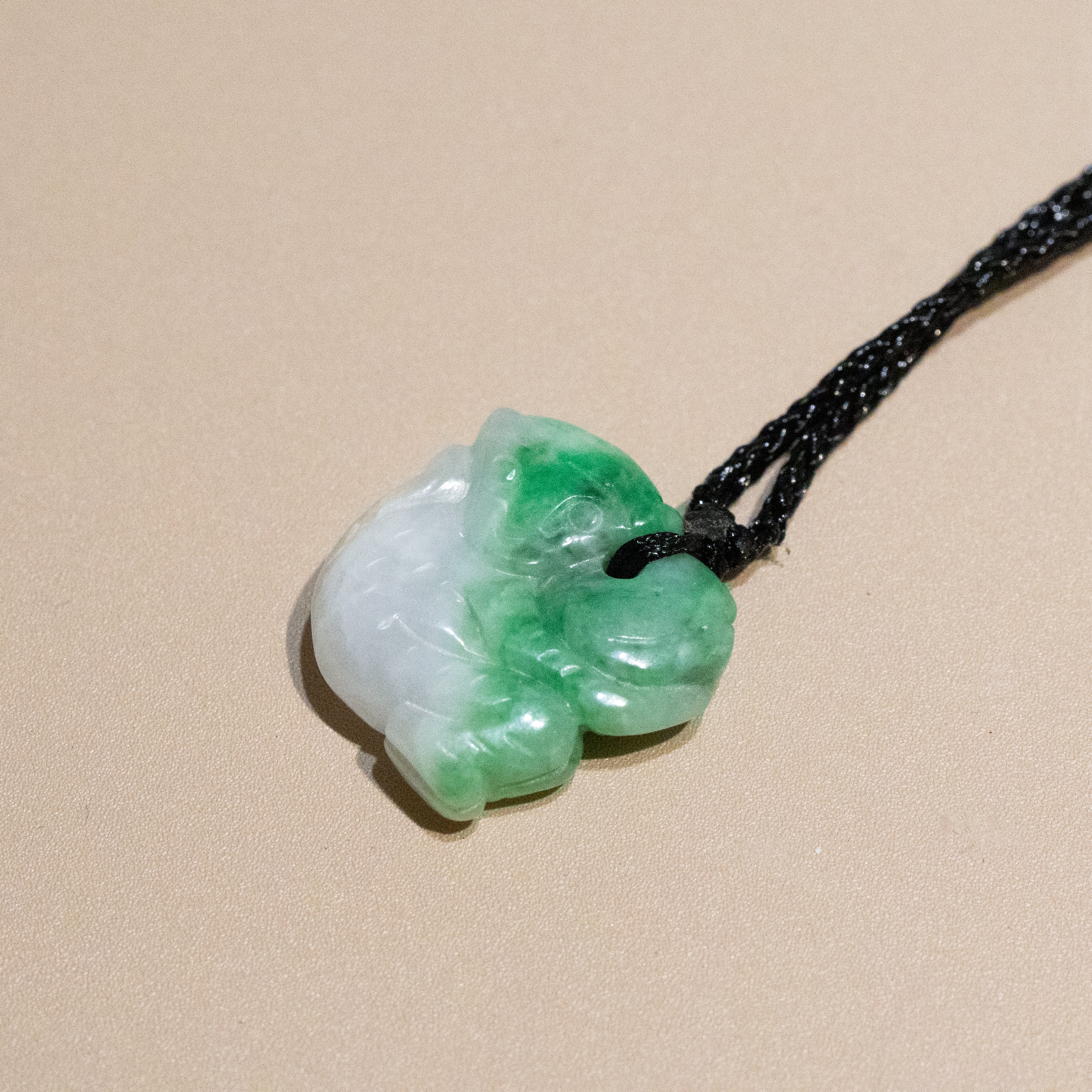 Gransky Jewellery Beautiful Green Jade Monkey Pendant Necklace
