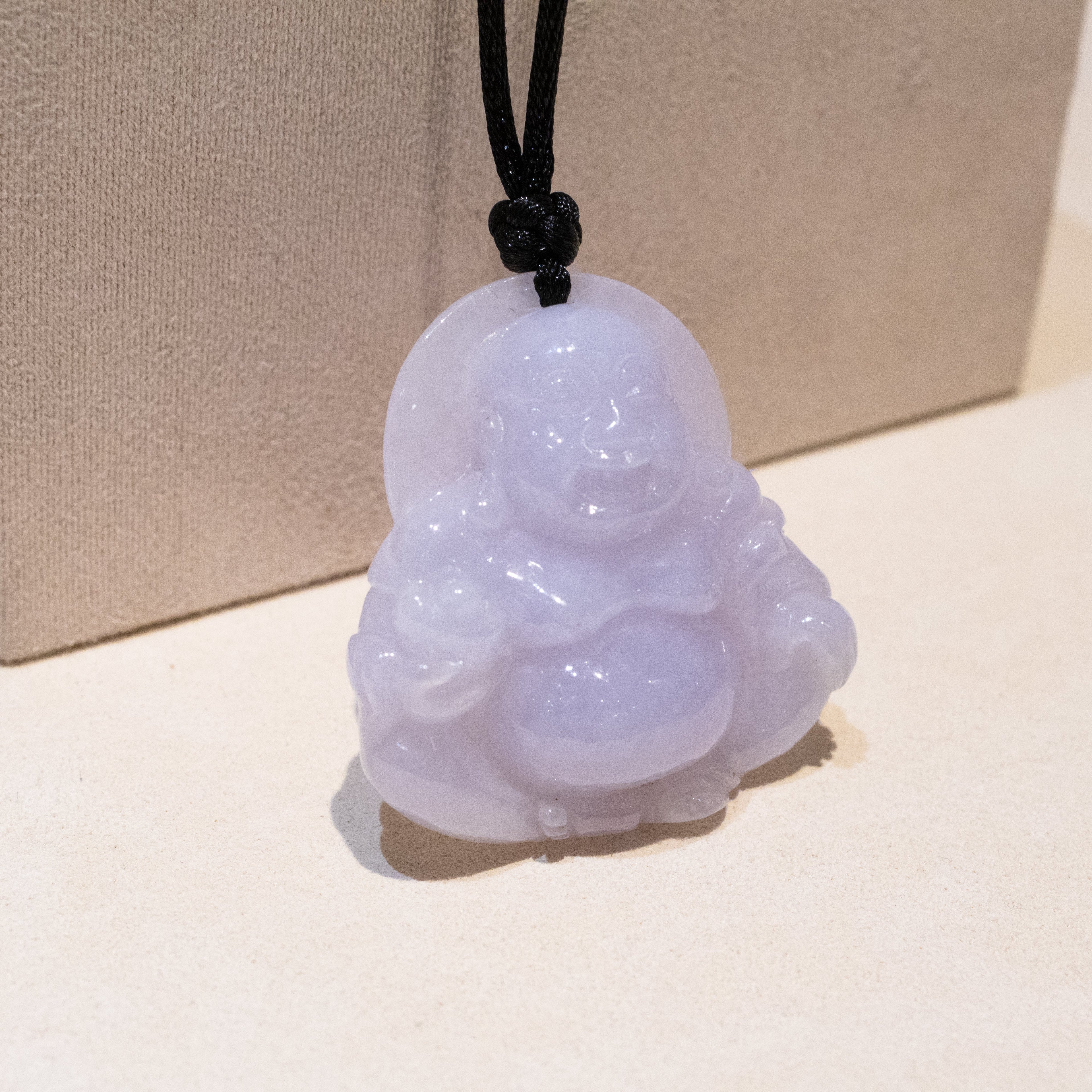 Genuine Purple Jade Buddha Pendant - Symbol of Peace and Serenity