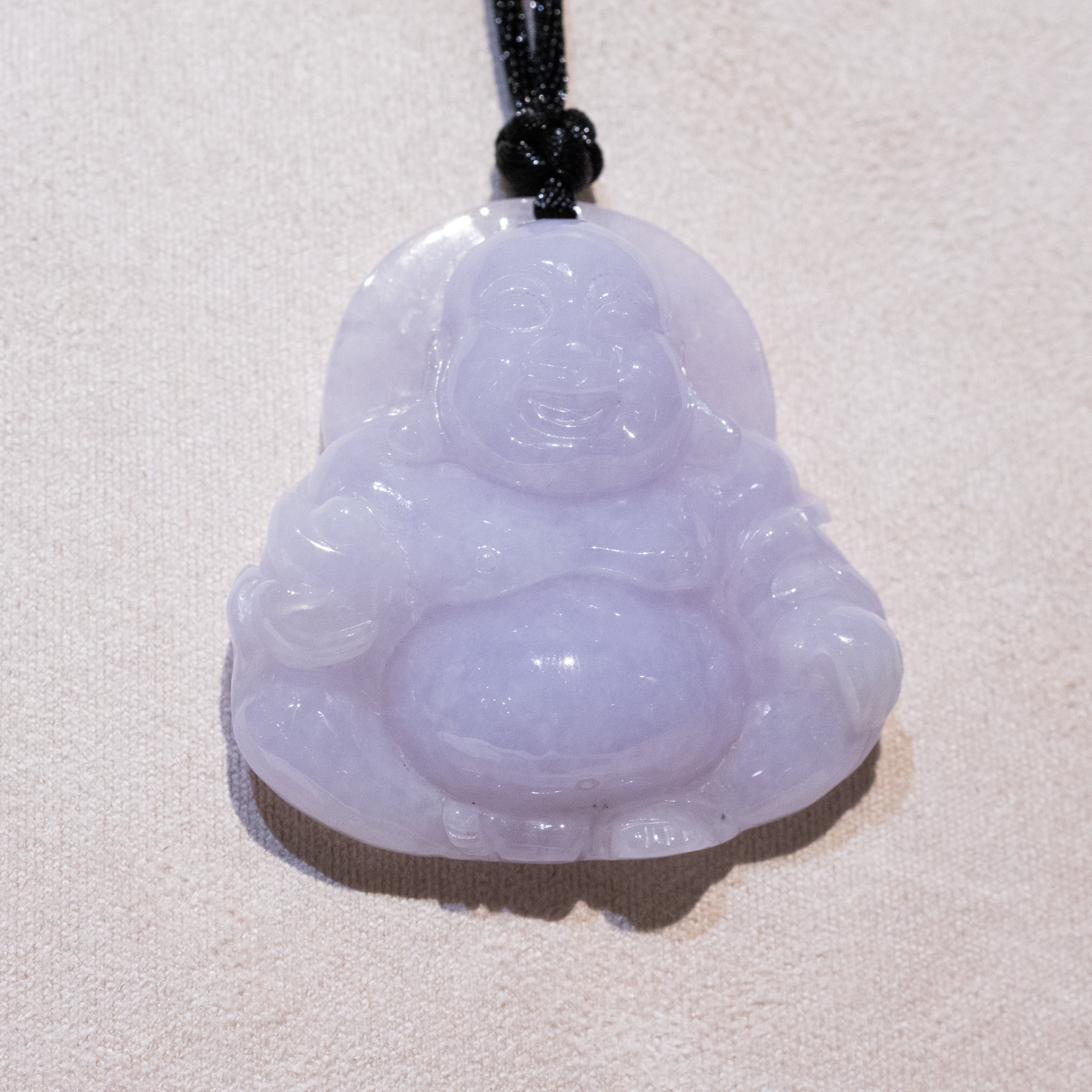 Genuine Purple Jade Buddha Pendant - Symbol of Peace and Serenity