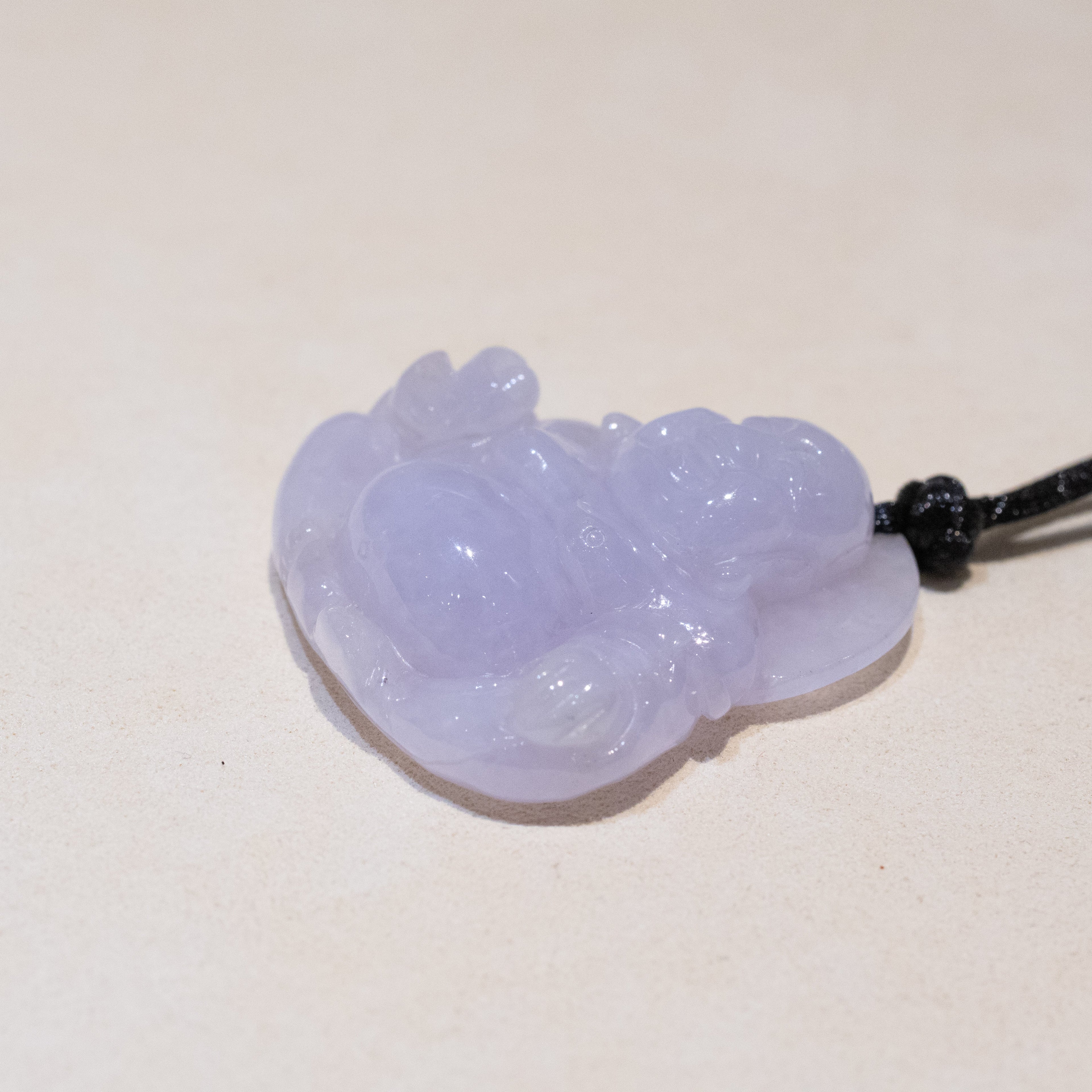 Genuine Purple Jade Buddha Pendant - Symbol of Peace and Serenity