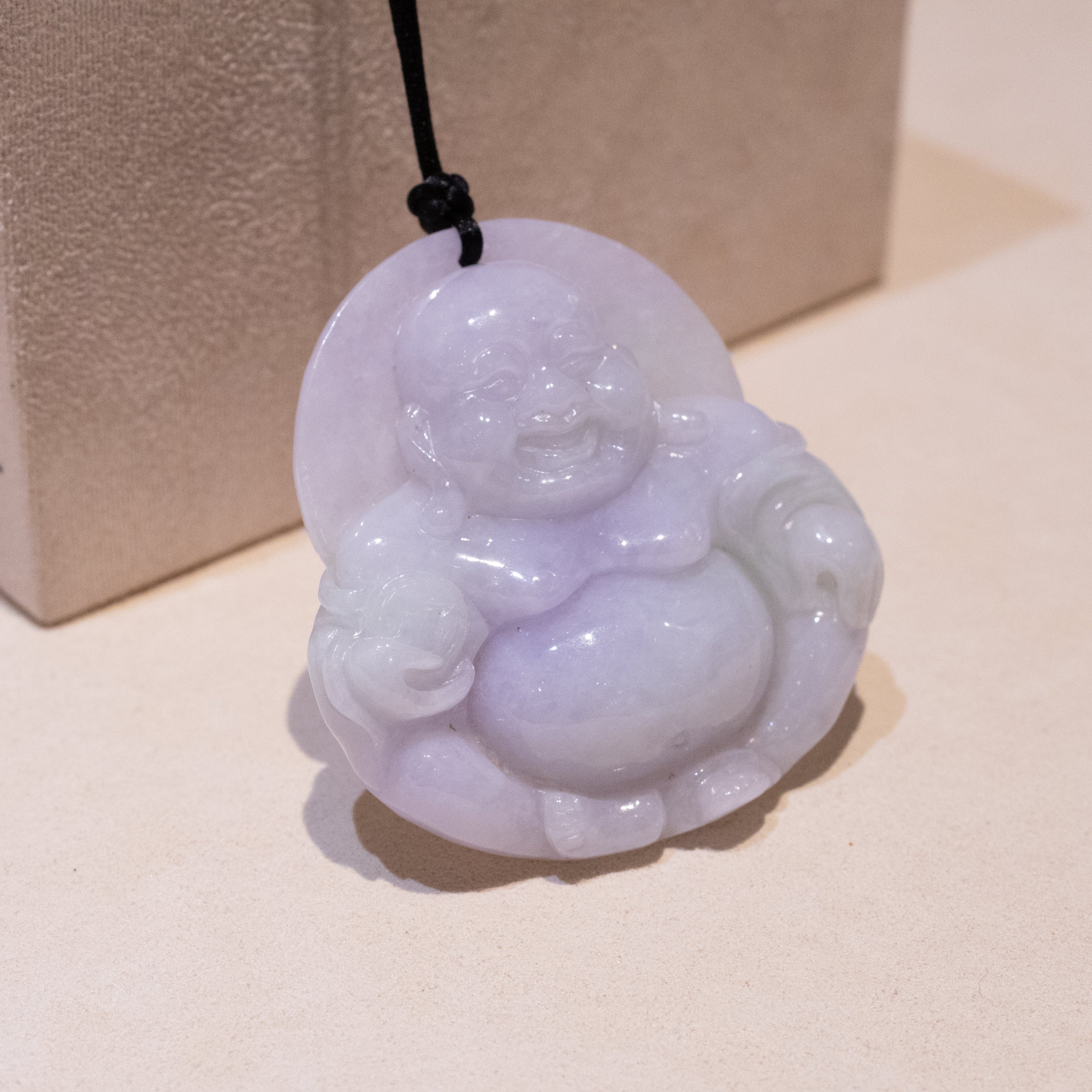 Genuine Purple Jade Buddha Pendant - Symbol of Peace and Serenity