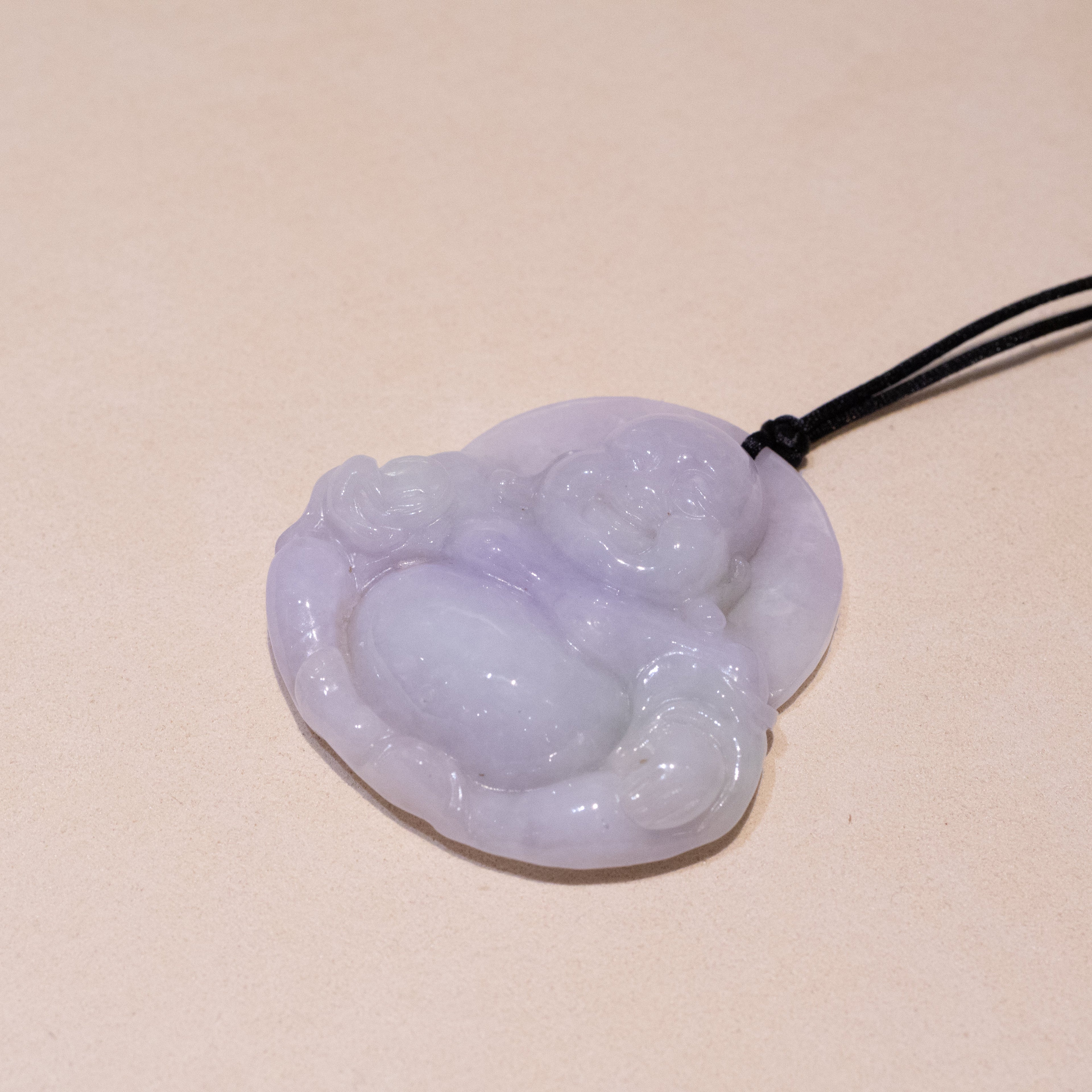 Genuine Purple Jade Buddha Pendant - Symbol of Peace and Serenity