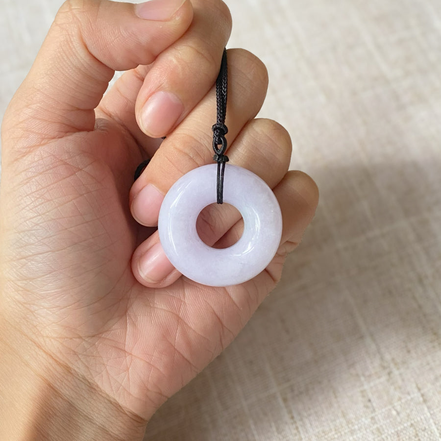 Gransky Jewellery Intense Purple Type-A Jadeite Donut Pendant 31mm