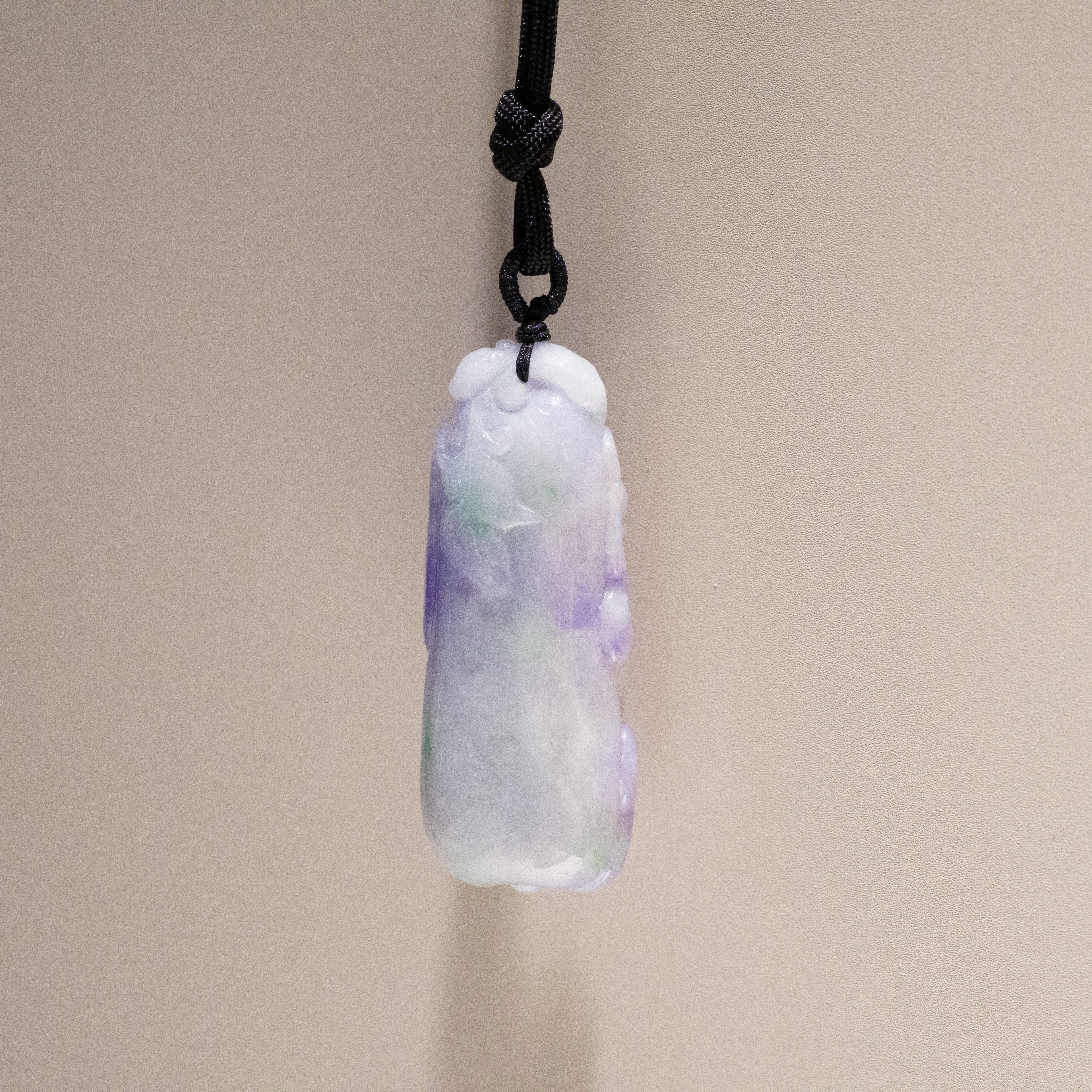 Handcrafted Pepper Shape Purple Jade Pendant Necklace
