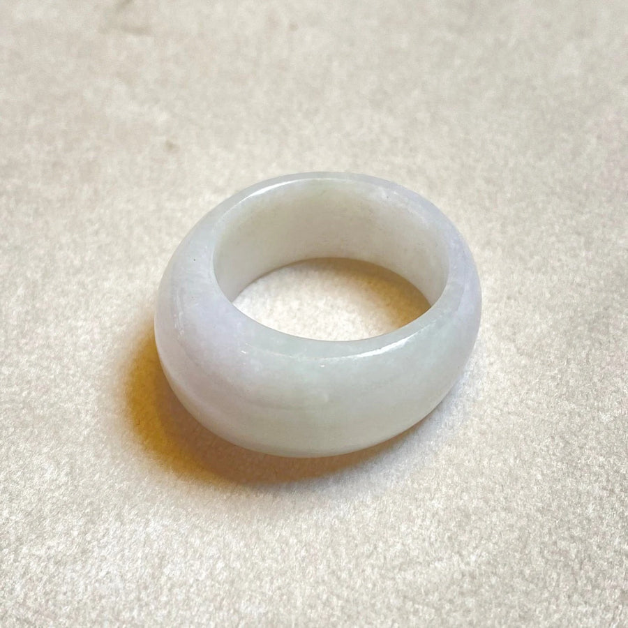 Gransky Natural Untreated Light Green Jadeite Ring – Size US 8