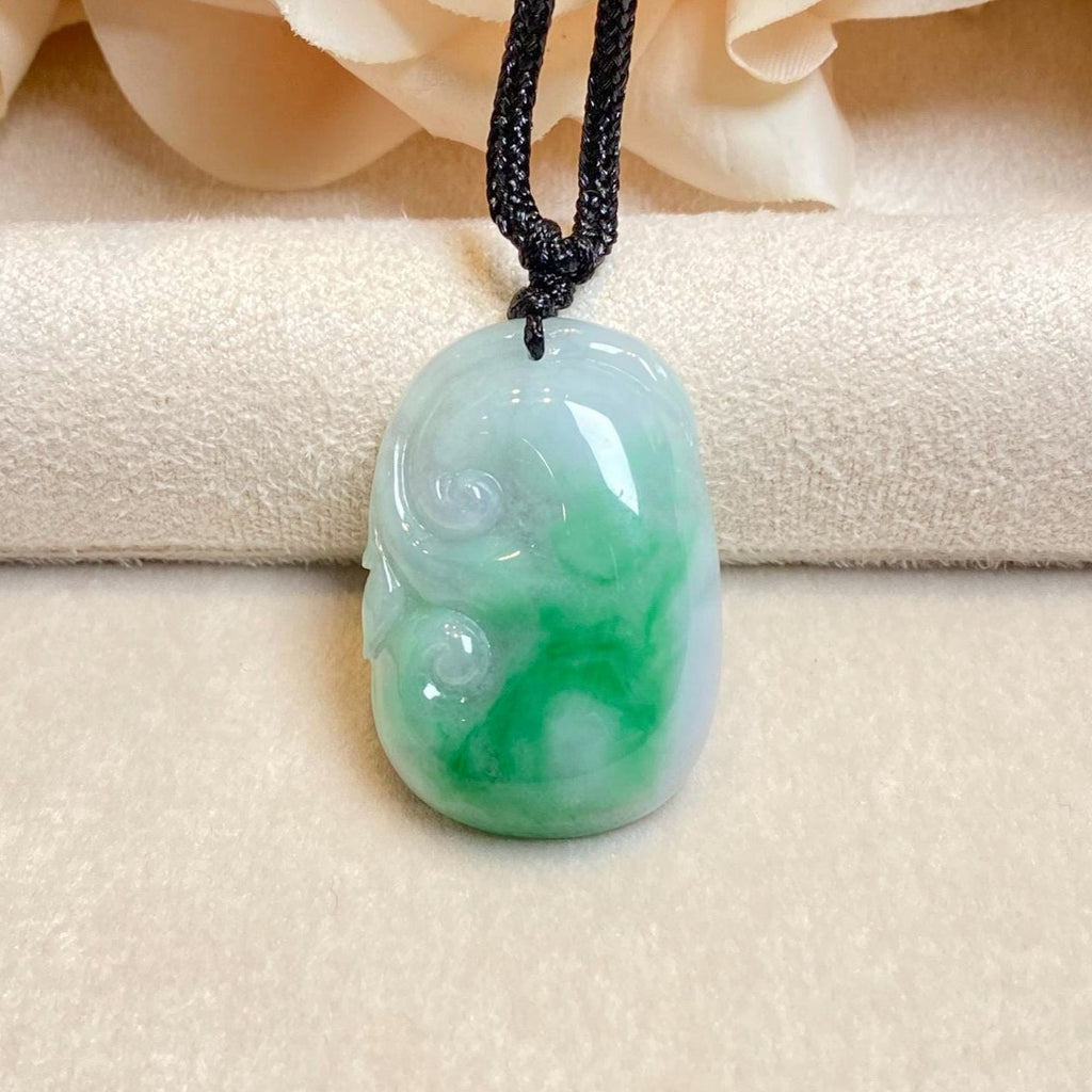 Ruyi Green Jade Pendant – Natural Burmese Jadeite