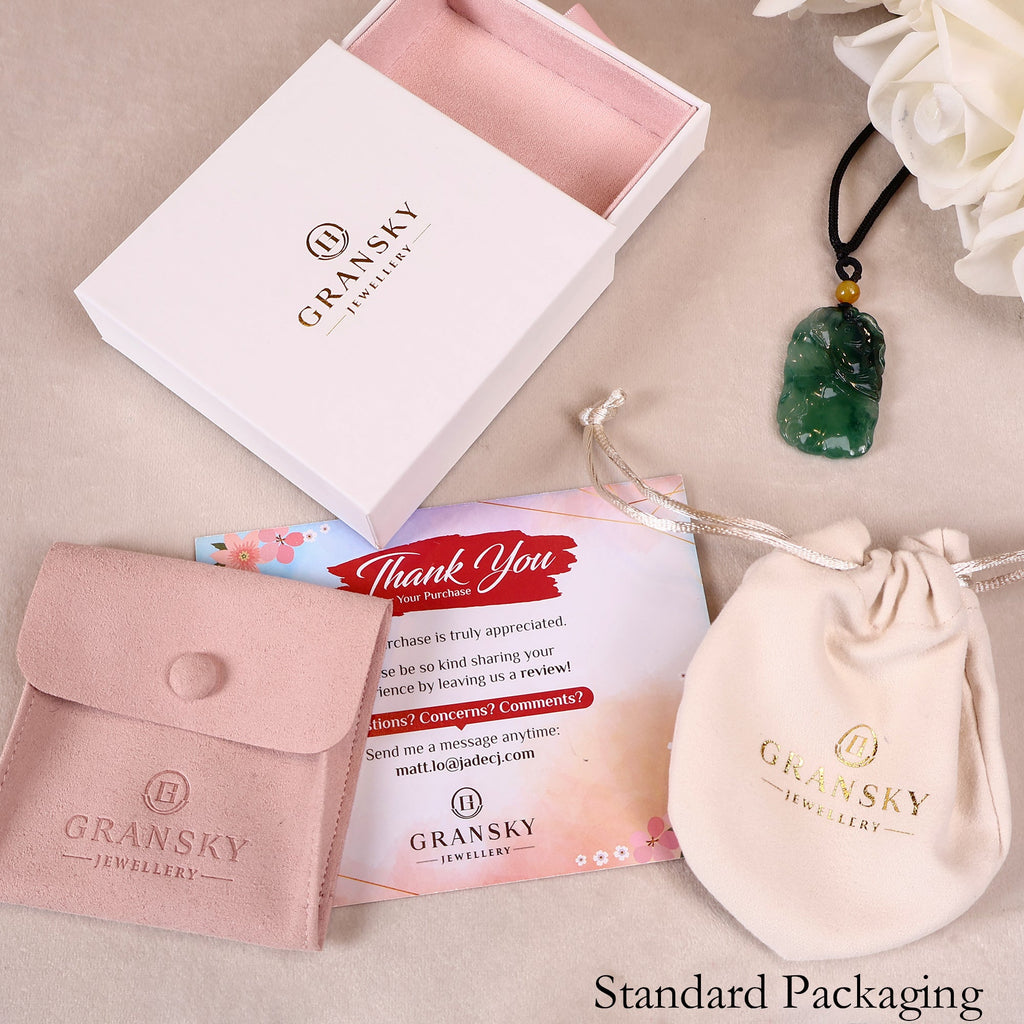 Packaging Box Of Jade pendant necklace carved with carp and lotus leaf