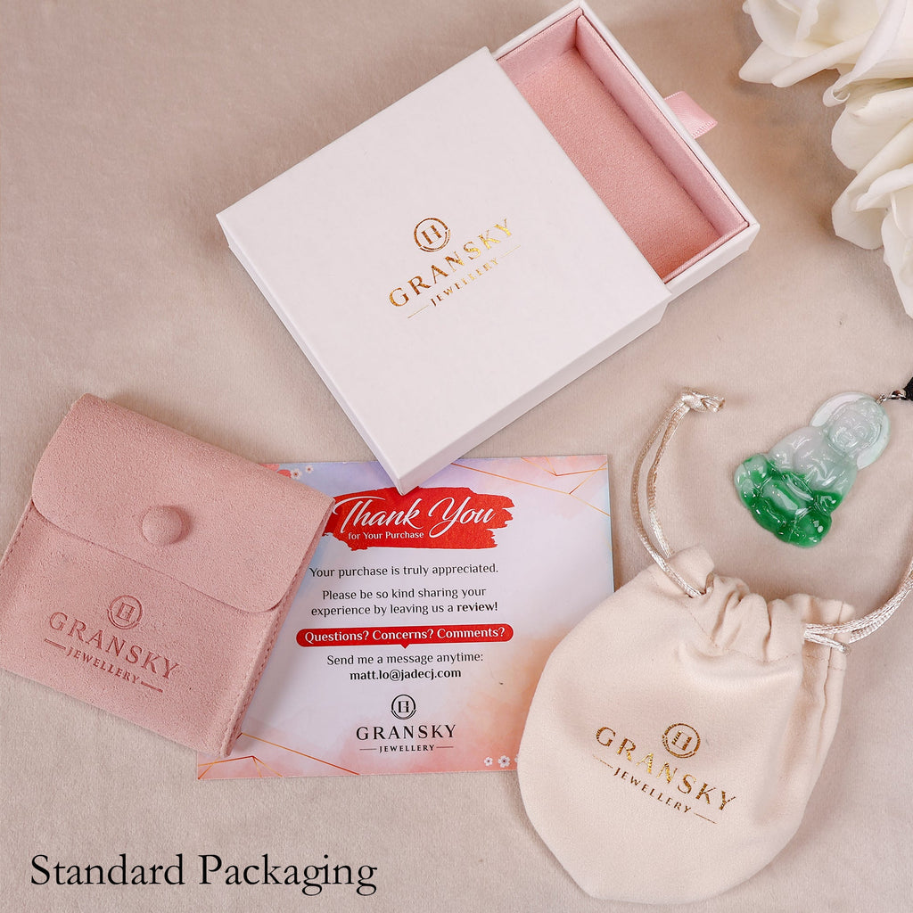 Packaging Box Of GuanYin (Kwan yin) Jadeite Jade Pendant Necklace