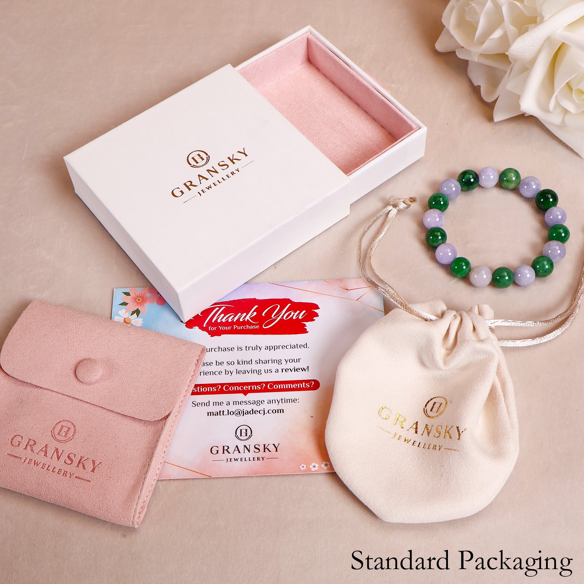 Meditating Beaded Bracelet Intense Green and Purple Jadeite Beads