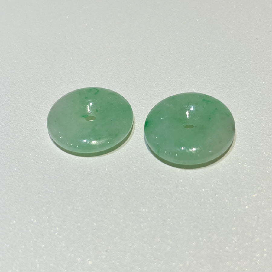 20mm Apple Green Jade Disc Pendent