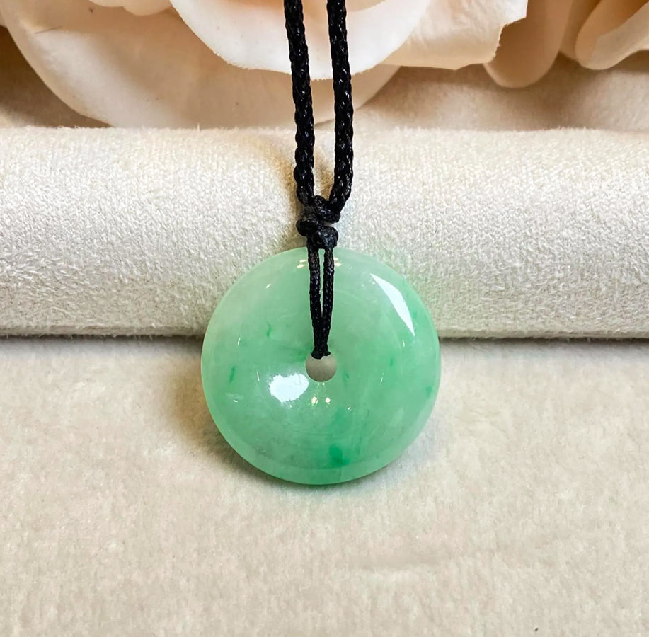Gransky Jewellery Apple Green Type-A Jadeite Round Disc Pendant - 21.6mm