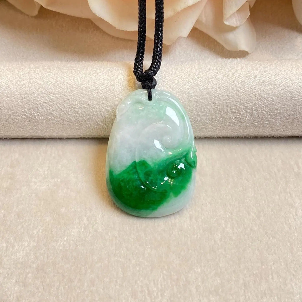 Ruyi Green Jade Pendant – Natural Burmese Jadeite