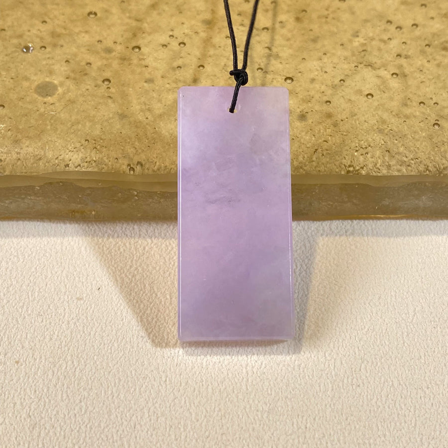 Gransky Dainty Purple Jade Rectangular Pendant