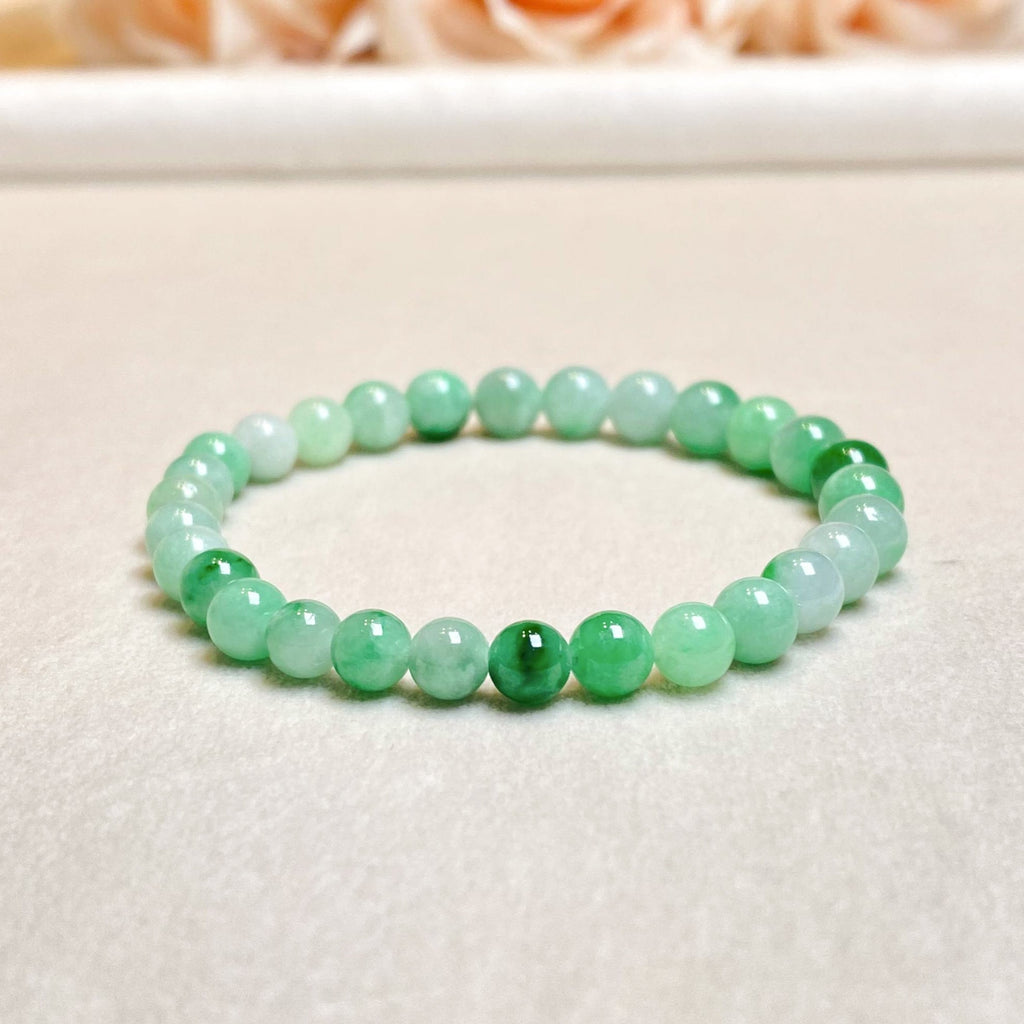 Gransky Jewellery Apple Green Jade Beaded Bracelet - 17cm