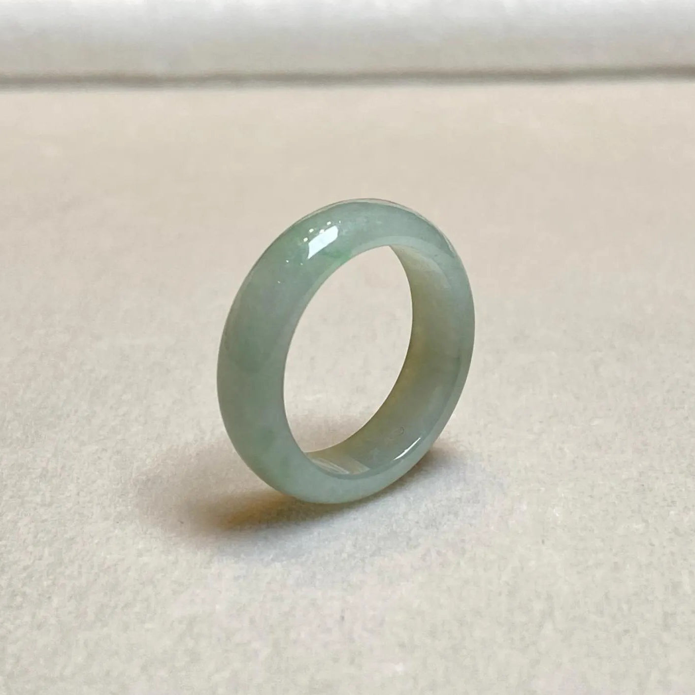 Size 7.75 & 8 Green and Brown Jade Saddle Ring - Natural Type-A Burmese Jade