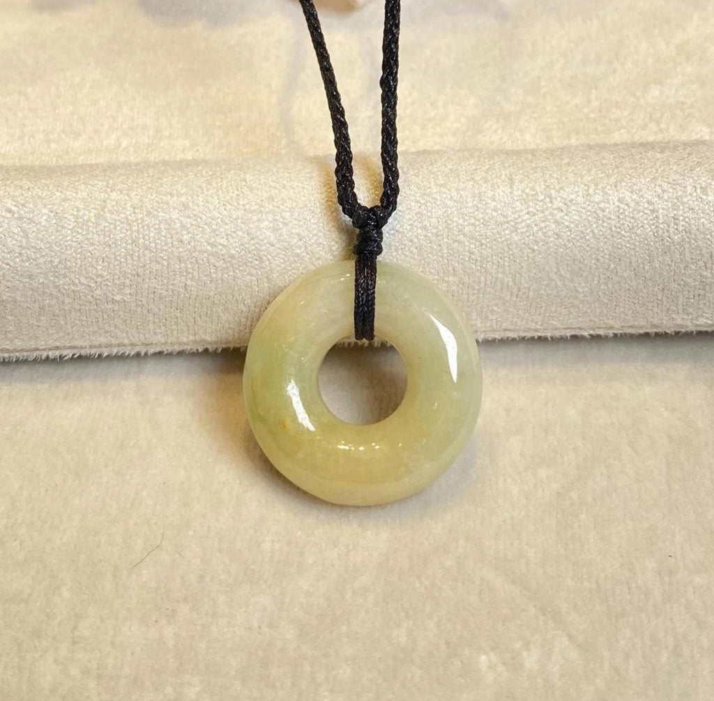 Gransky Jewellery Brown Jade Jadeite Donut Pendant 31mm