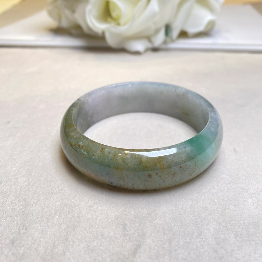 56.1 / 57.3 / 57.8mm Natural Jadeite Real Jade Bangle - Type-A Jade
