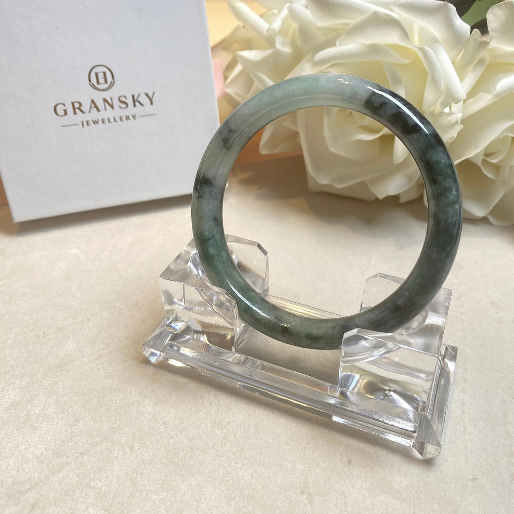 Natural Jadeite Real Jade Green Bangle Bracelet 60mm