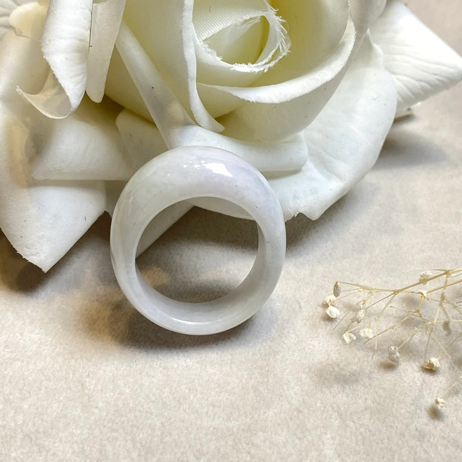 Gransky Natural Untreated Light Green Jadeite Ring – Size US 8