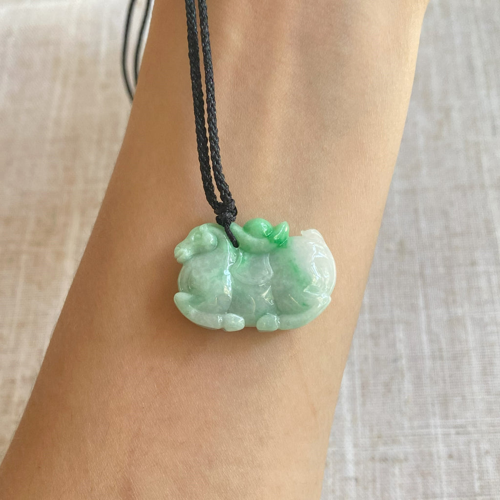 Natural Burmese Type A Jadeite Horse Pendant