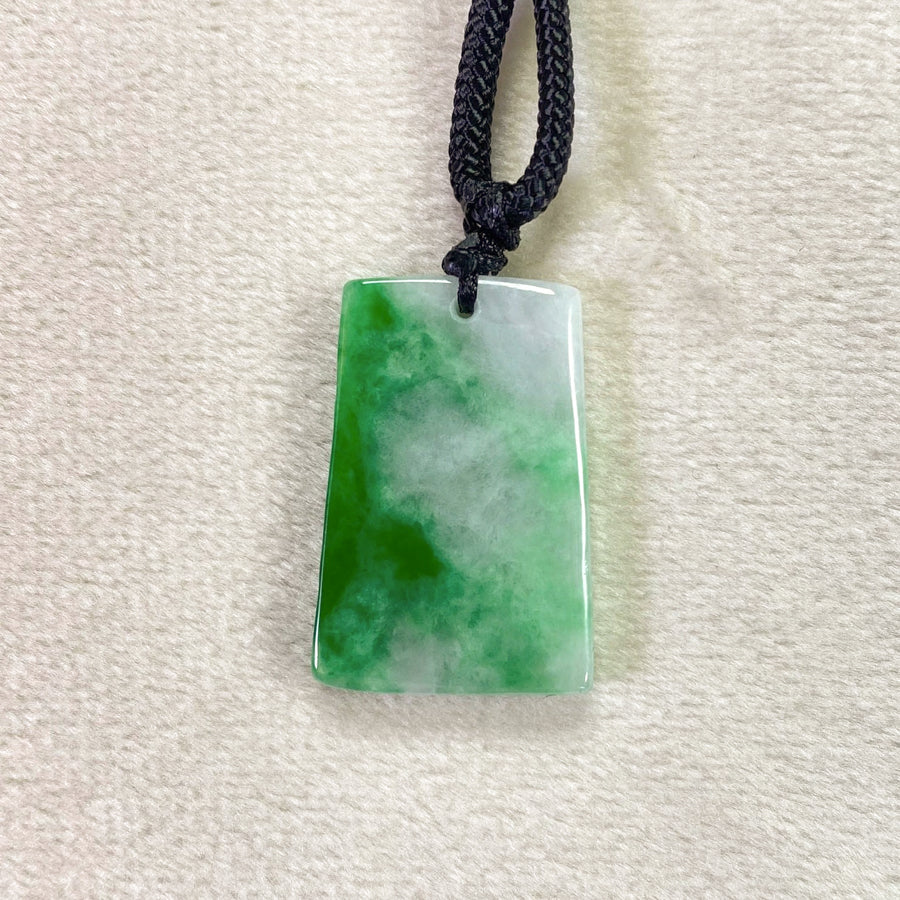 Delicate Green Jade Bamboo Carving Pendant - Type-A Natural Jadeite