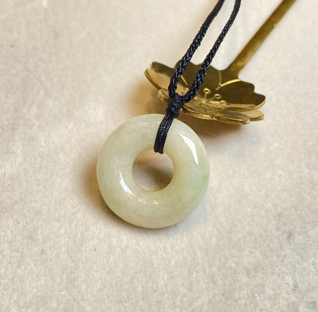 Gransky Jewellery Brown Jade Jadeite Donut Pendant 31mm