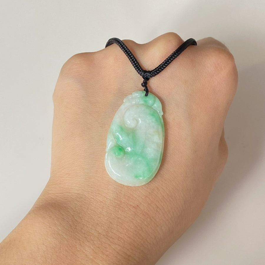 Gransky Handmade Jewelry Dainty Ruyi Jade Pendant Gift