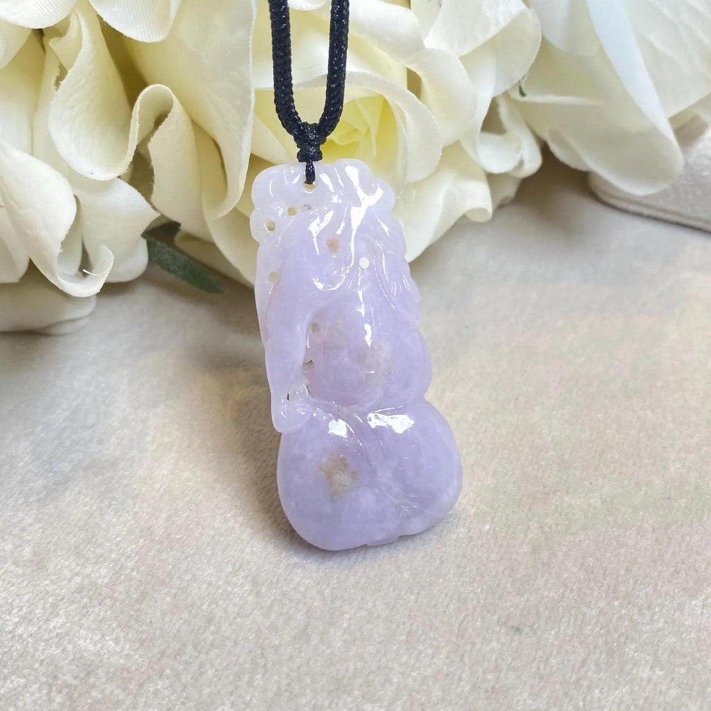 45mm Purple Jade Hulu Pendant – Natural Type-A Jadeite