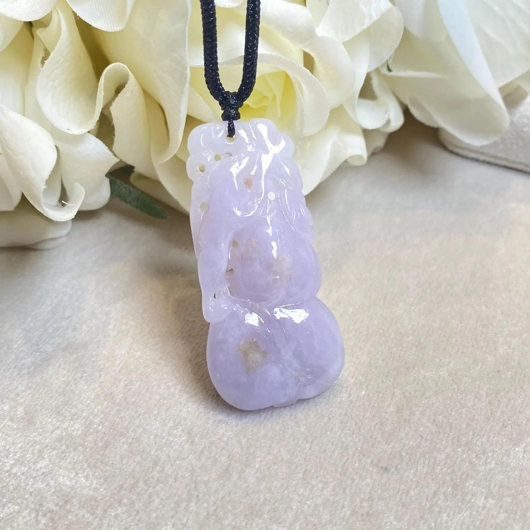 45mm Purple Jade Hulu Pendant – Natural Type-A Jadeite