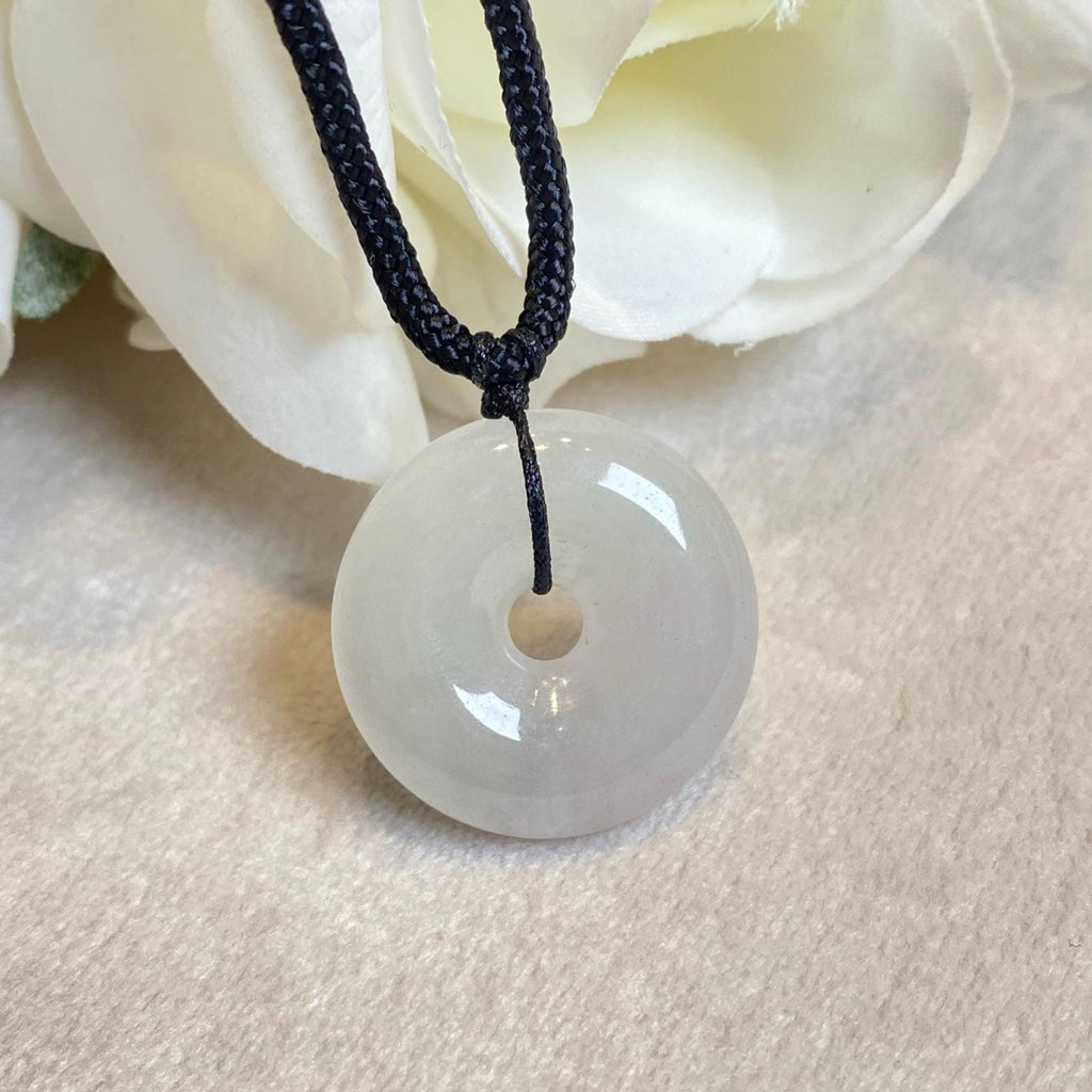 Gransky Natural Men's Type A Green & Purple Jade Disc Pendant