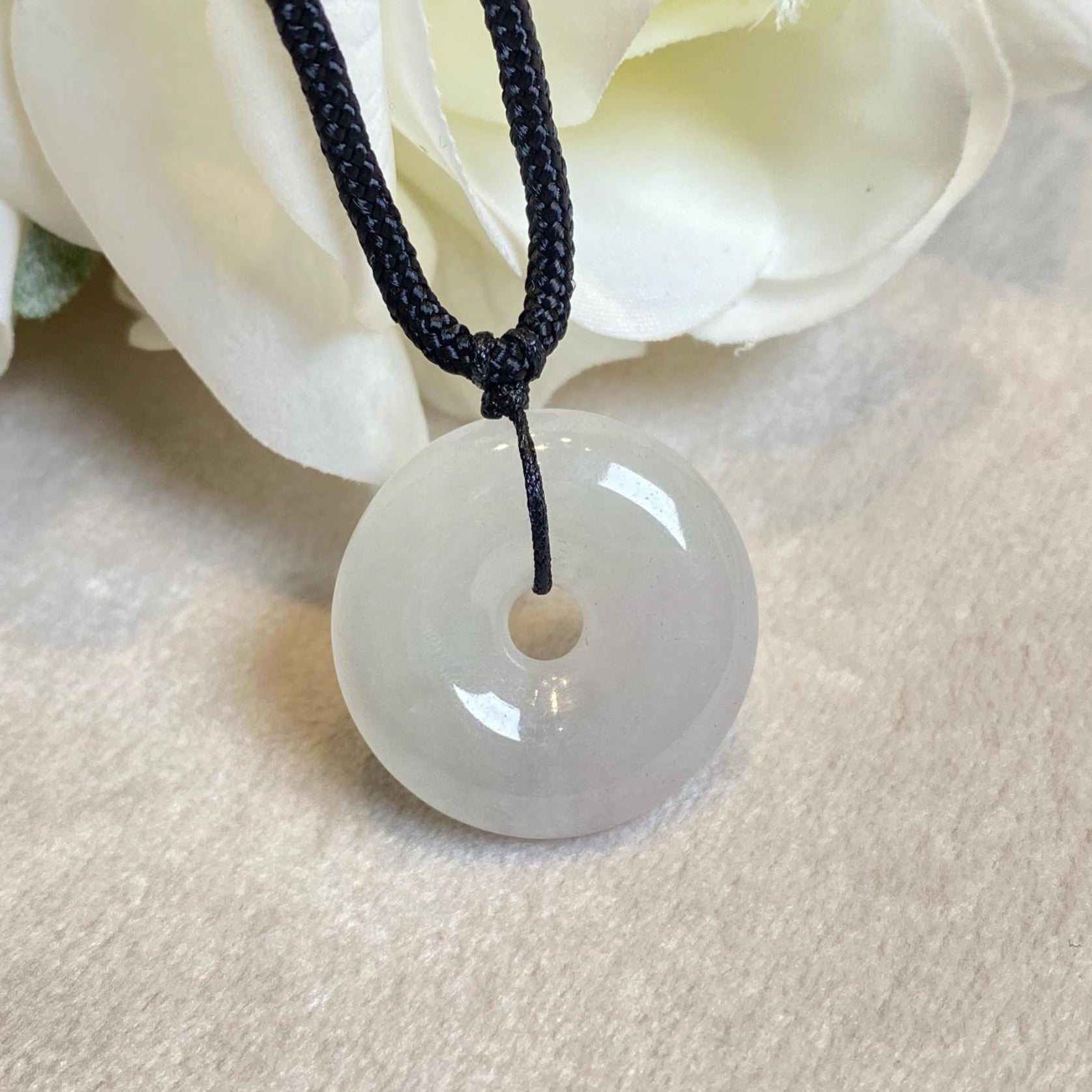 Gransky Natural Men's Type A Green & Purple Jade Disc Pendant