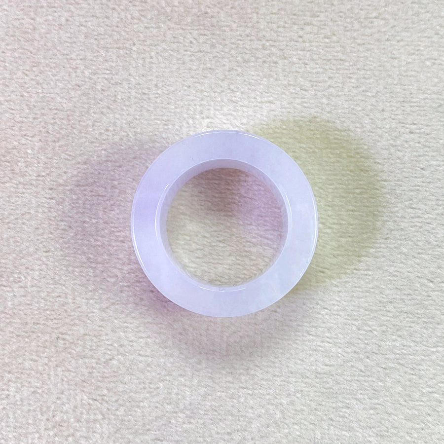 US 7-8 Gransky Handmade Genuine Purple Jadeite Type A Purple Jade Ring