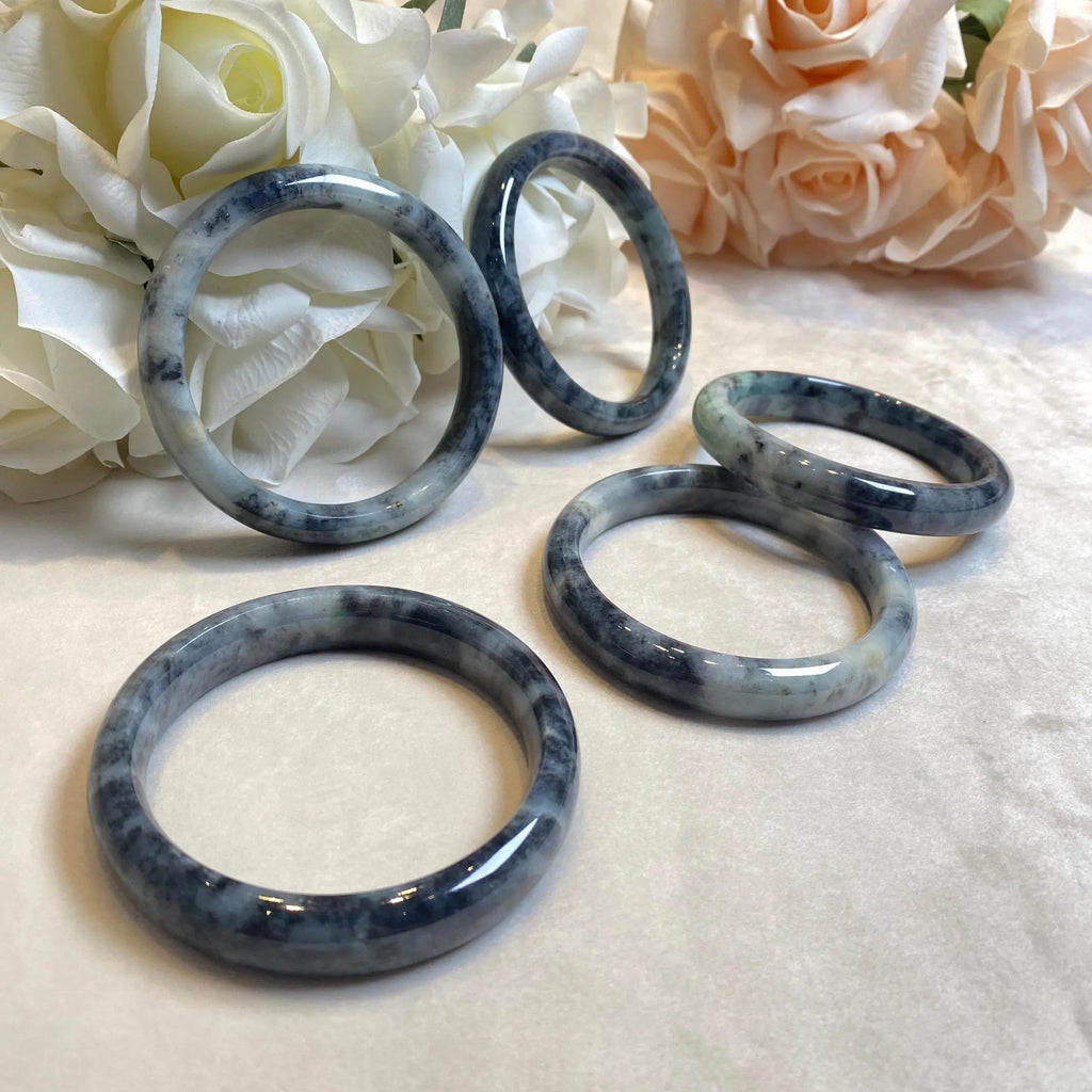 Natural Jadeite Real Jade Green Bangle Bracelet 60mm