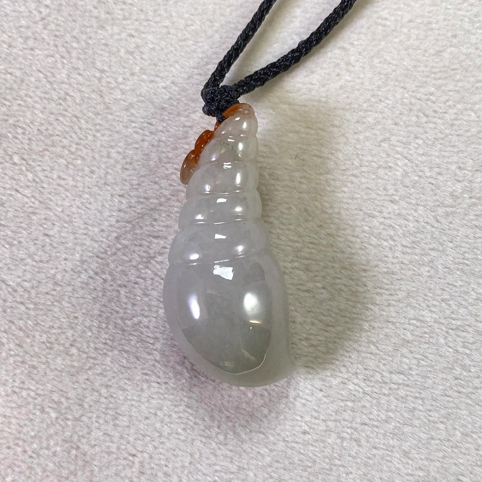 Gransky Natural Burmese Jadeite Sea Shell Pendant - Handmade Ocean-Inspired Jewelry Gift