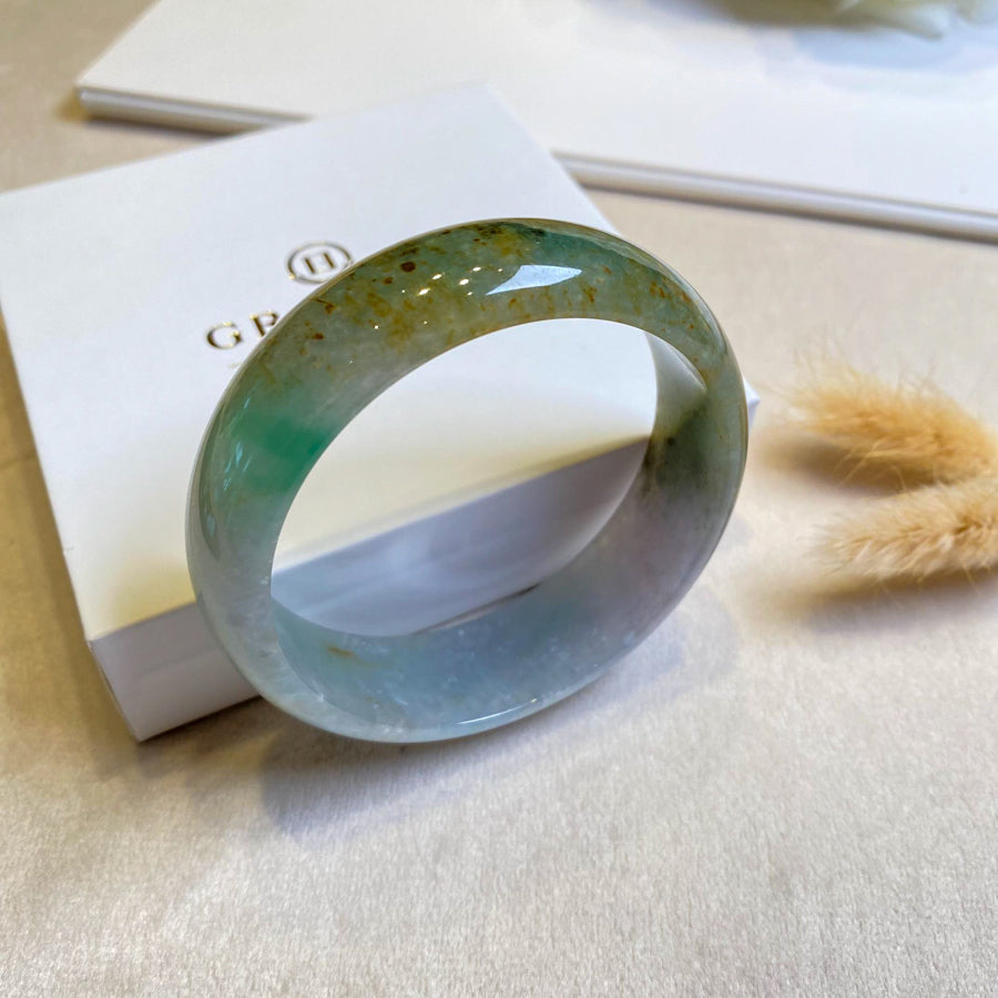 56.1 / 57.3 / 57.8mm Natural Jadeite Real Jade Bangle - Type-A Jade