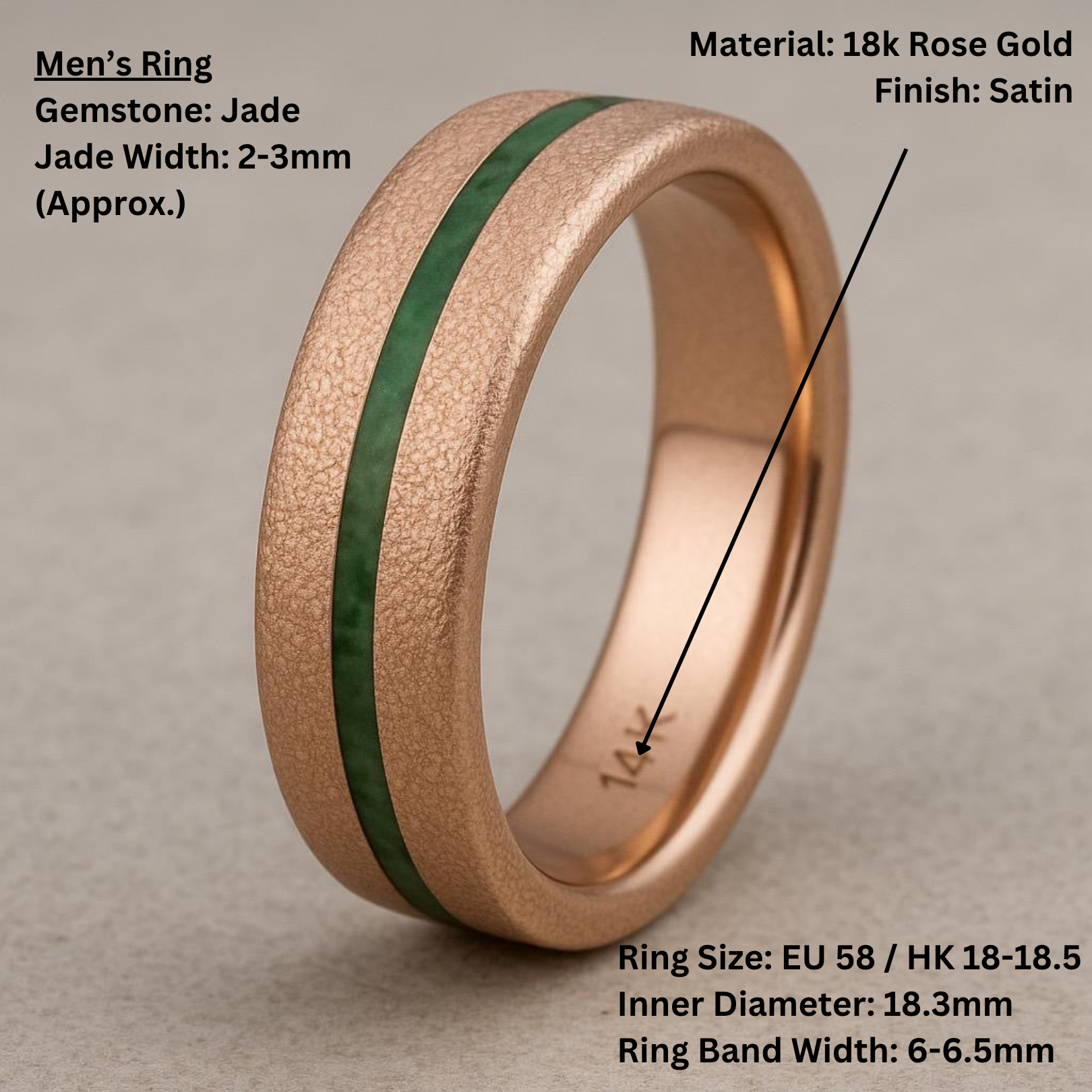 Custom Jade Ring Bands for Men's and Women's
