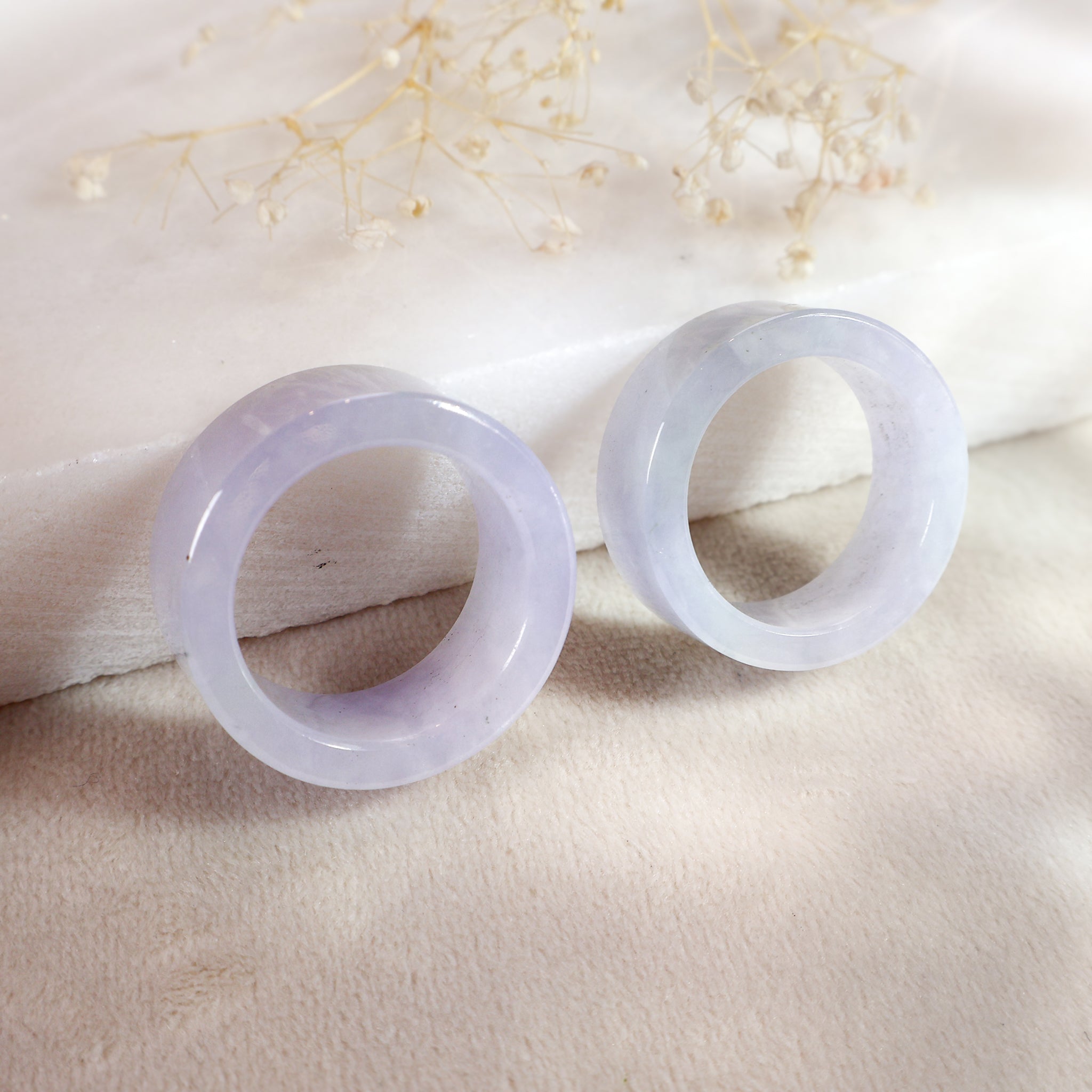 US7 - US8.75 Gransky Handmade Genuine Purple Jadeite Type A Purple Jade Ring