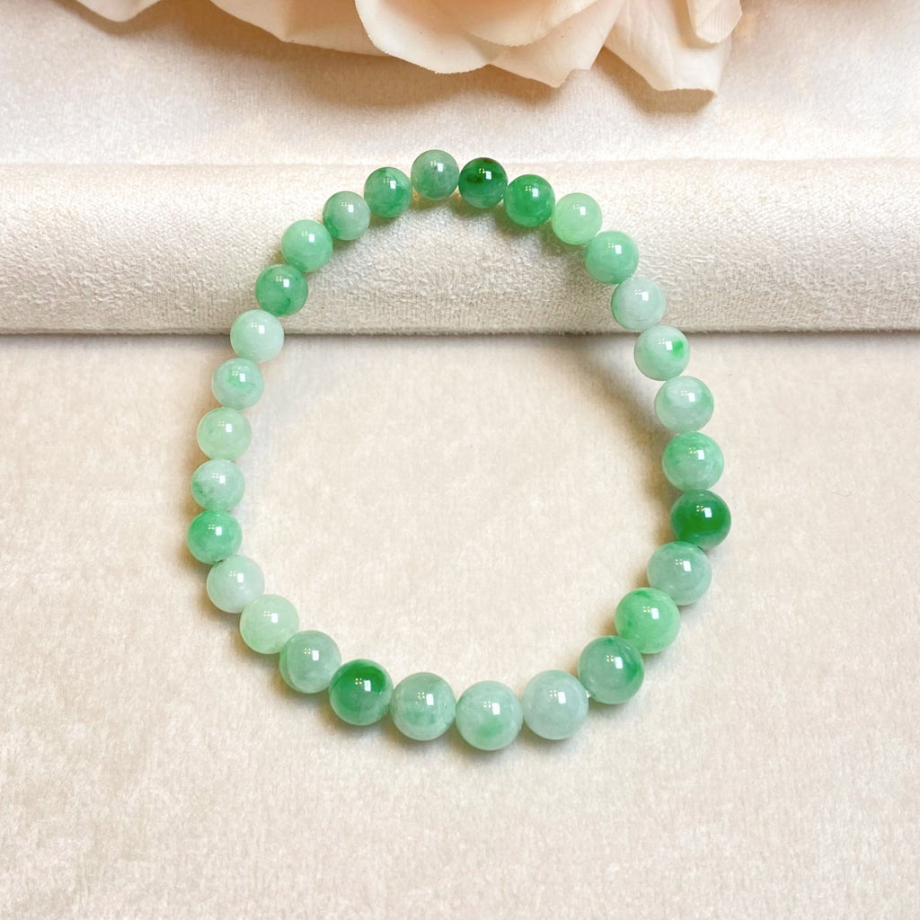 Gransky Jewellery Apple Green Jade Beaded Bracelet - 17cm
