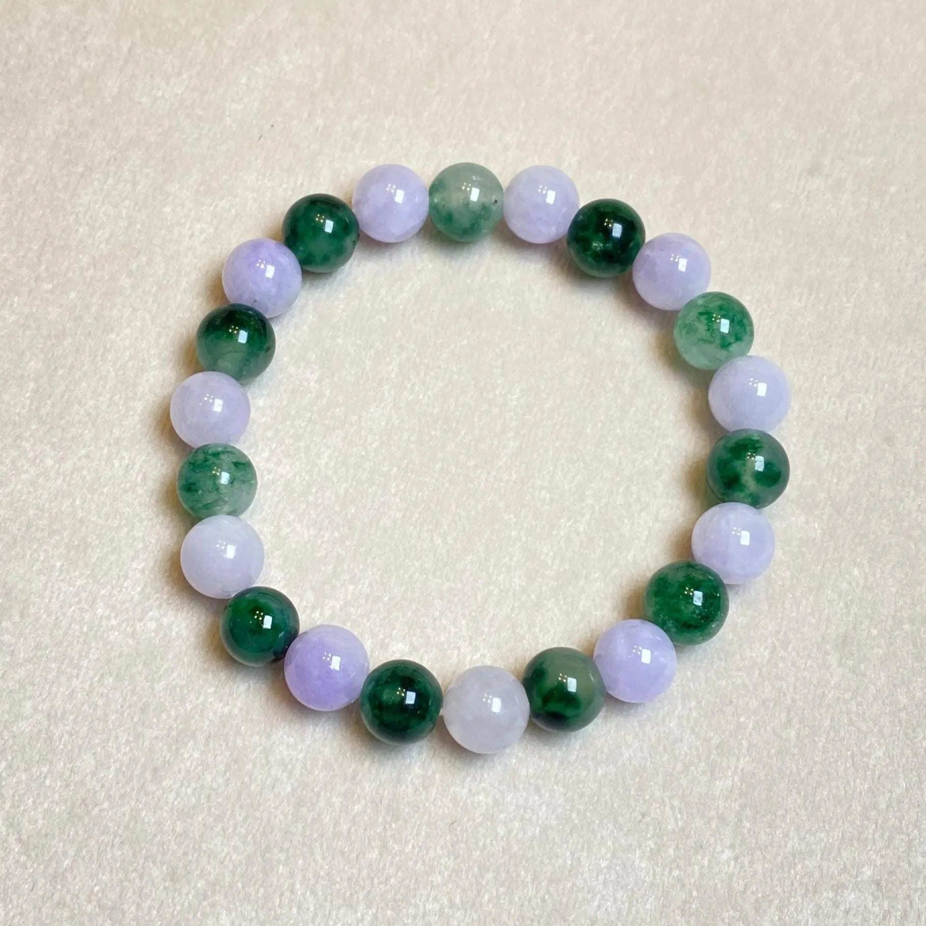 Gransky Multi-Color Type-A Burmese Jadeite Beaded Bracelet - 17cm